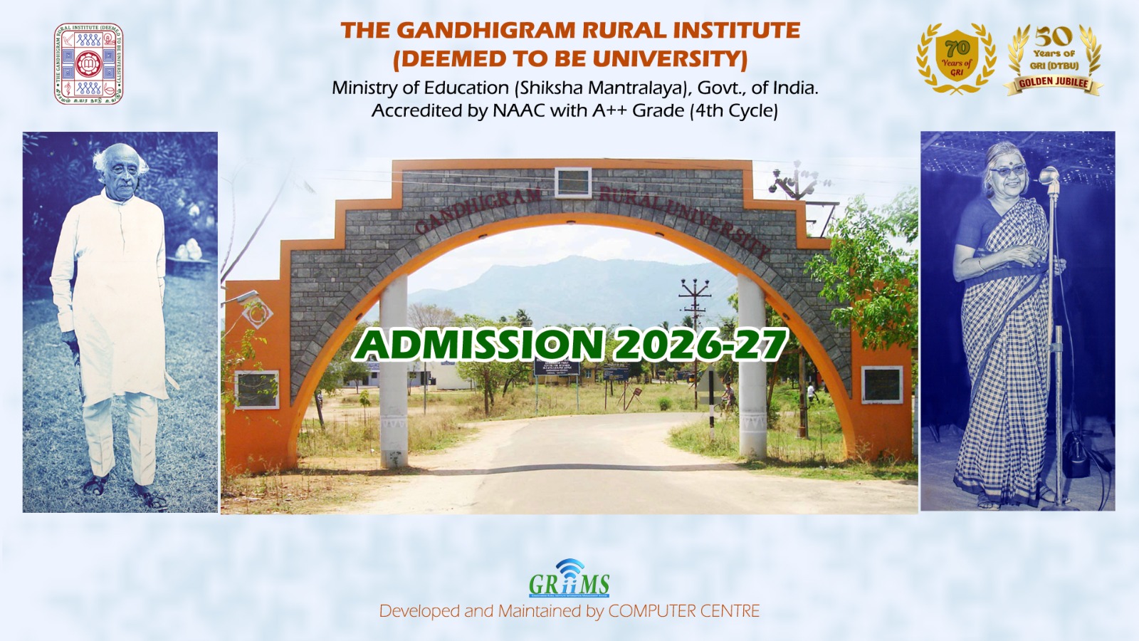 GRI Admission Banner